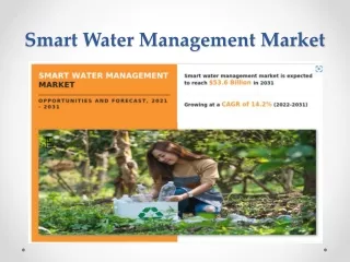 Smart Water Management Market to reach $ 53.6 bn by 2031 by AMR