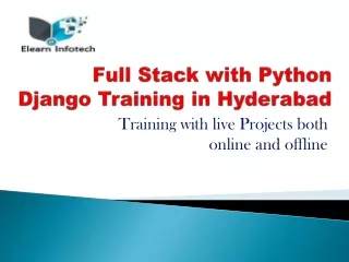 Full Stack with Python Django Training in Hyderabad