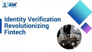 Identity Verification Revolutionizing Fintech