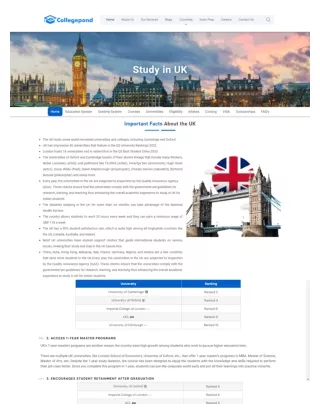 Study In UK Universities, Visa, Cost Of Living & Scholarships