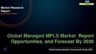 Managed MPLS Market value of around US$ 97.9 million by 2030