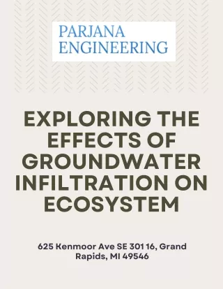 Exploring the Effects of Groundwater Infiltration On Ecosystem