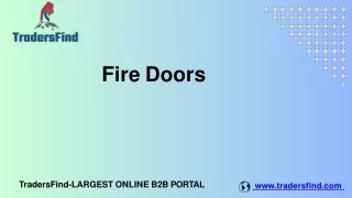 Find Top Fire Door Manufacturers & Suppliers in UAE - TradersFind