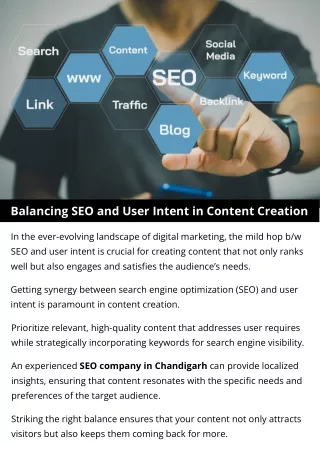 Balancing SEO and User Intent in Content Creation