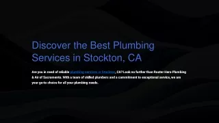 Discover the Best Plumbing Services in Stockton, CA