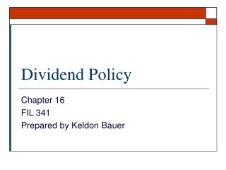 Dividend Policy