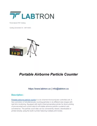 Portable Airborne Particle Counter