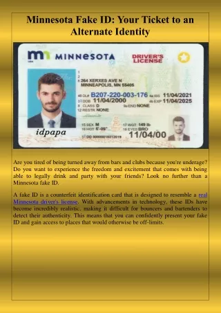 Minnesota Fake ID