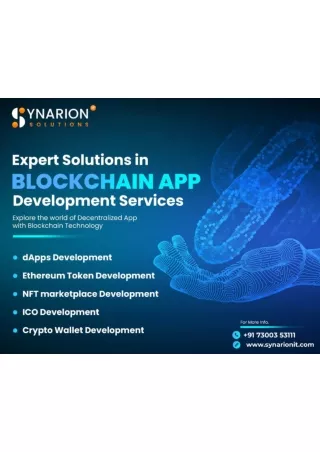 Expert Solutions in Blockchain App Development Services