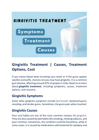 Everything You Must Know About Gingivitis Treatment