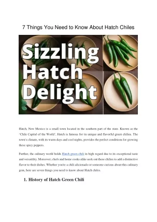 7 Things You Need to Know About Hatch Chiles