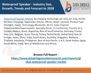 Waterproof Speaker Market