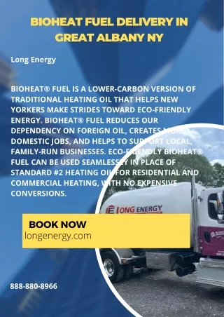 Bioheat Fuel Delivery in Great Albany NY