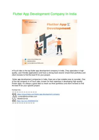 Flutter App Development Company In India pdd1