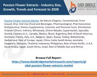 Passion Flower Extracts Market