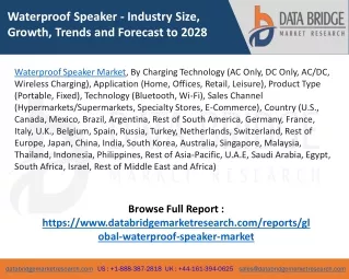 Waterproof Speaker Market