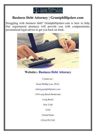 Business Debt Attorney  Grantphillipslaw.com