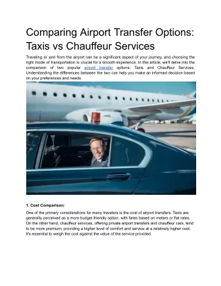 Comparing Airport Transfer Options_ Taxis vs