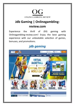 Jdb Gaming | Onlinegambling-review.com