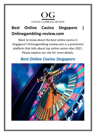 Best Online Casino Singapore Onlinegambling-review.com