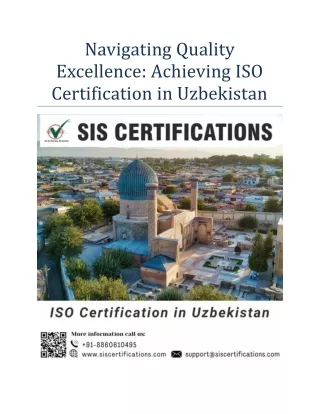 Navigating Quality Excellence: Achieving ISO Certification in Uzbekistan