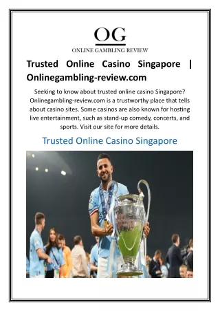 Trusted Online Casino Singapore Onlinegambling-review