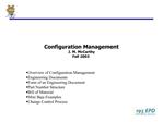 Configuration Management J. M. McCarthy Fall 2003