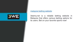 Malaysia Betting Website 3wemy.net