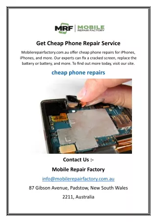 Get Cheap Phone Repair Service