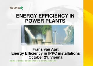 ENERGY EFFICIENCY IN POWER PLANTS