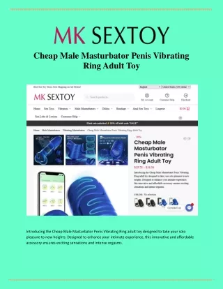 Cheap Male Masturbator Penis Vibrating Ring Adult Toy