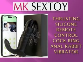 Thrusting Silicone Remote Control Cock Ring Anal Rabbit Vibrator