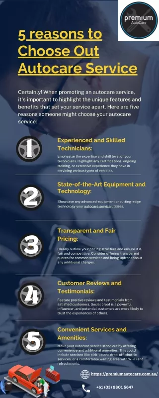 Five Reasons to Choose out Autocare Service