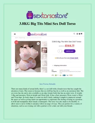 3.8KG Big Tits Mini Sex Doll Torso