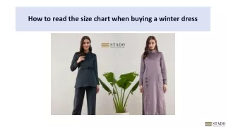 How to read the size chart when buying a winter dress