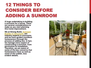 12 Things to Consider Before Adding a Sunroom