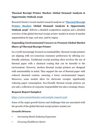 Thermal Receipt Printer Market: Global Demand Analysis & Opportunity Outlook 203