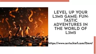 Unlock Success in L3M5 Exam with PDF Dumps - Your Key to Preparation Excellence