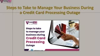 Steps to Take to Manage Your Business During credit card processing outage