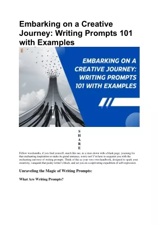 Writing Prompts 101: Meaning, Uses, And Examples | Future Education Magazine