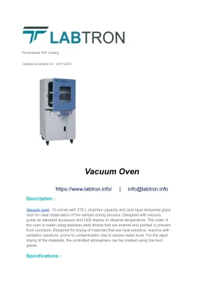 Vacuum Oven