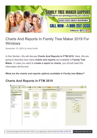 Charts And Reports In FTM 2019