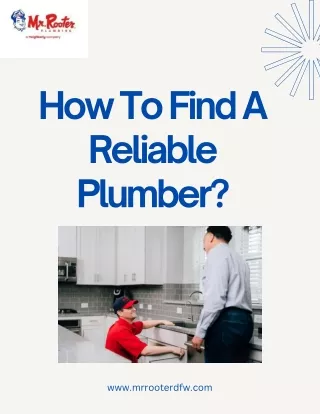 How To Find A Reliable Plumber?