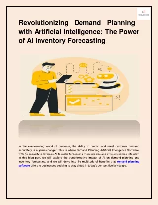 Revolutionizing Demand Planning with Artificial Intelligence: The Power of AI