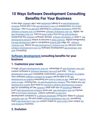 10 Ways Software Development Consulting Benefits For Your Business.docx