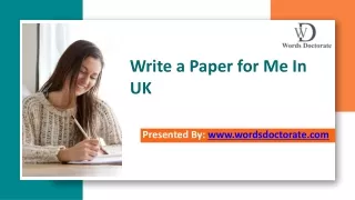 Write a Paper for Me In UK