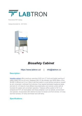 biosafety cabinet