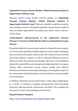 Industrial Vacuum Cleaner Market