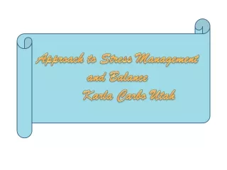 Karla Carbo Utah's Approach to Stress Management and Balance