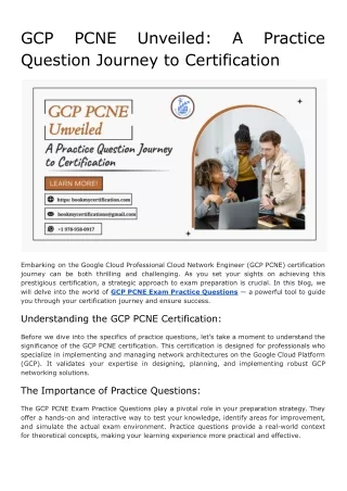 GCP PCNE Unveiled_ A Practice Question Journey to Certification